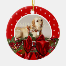 Pet memorial photo PERSONALIZE Ornaments