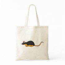 Pet Mouse. Black Tan. Tote Bags