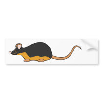 Pet Mouse. Black Tan. Bumper Sticker