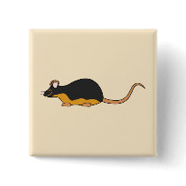 Pet Mouse. Black Tan. Buttons