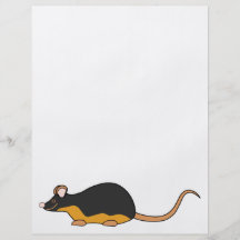 Pet Mouse. Black Tan. Flyer