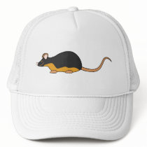 Pet Mouse. Black Tan. Mesh Hat
