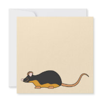 Pet Mouse. Black Tan. Personalised Announcements