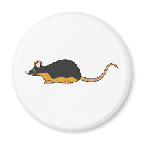 Pet Mouse. Black Tan. Magnets