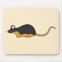 Pet Mouse. Black Tan. Mousemats