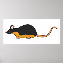 Pet Mouse. Black Tan. Poster