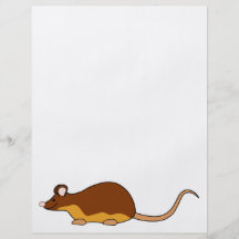 Pet Mouse. Chocolate Brown, Tan. Personalized Flyer