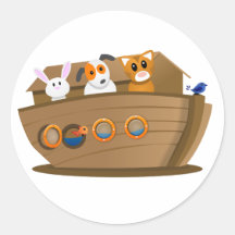 Pet Noah's Ark Adesivos Em Formato Redondos