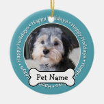 Pet Photo Frame with Dog Bone SINGLE-SIDED Ornament