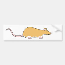 Pet Rat. Cinnamon Berkshire, White Belly. Bumper Sticker