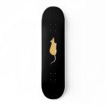 Pet Rat. Cinnamon. Berkshire, White Belly. Custom skateboards