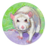 Pet rat cute colourful acrylic painting white rats stickers
