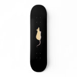 Pet Rat. Fawn. Berkshire, White Belly. Custom skateboards