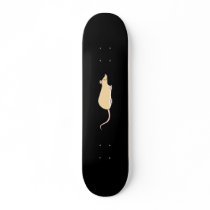 Pet Rat. Fawn Berkshire, White Belly. Skateboard Deck