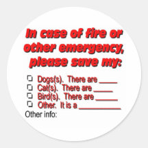 Pet Rescue Round Stickers