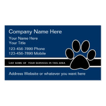 Pet Service Business Cards