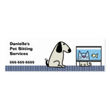 Pet Sitter Dog & Cat Business Card Template