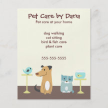Pet Sitter's Advertising Custom Flyer