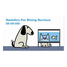 Pet Sitter's Dog Cat & Aquarium Business Card