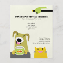 Pet Sitting Business Personalised Flyer