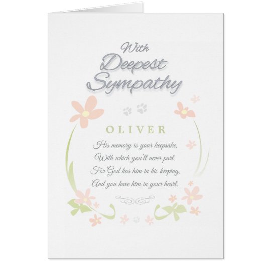 Pet Sympathy Card Male Deepest Sympathy Zazzle Co Uk Pet Sympathy Card Male Deepest Sympathy Zazzle Co Uk