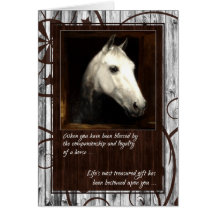 Pet Sympathy Loss of a Horse Card