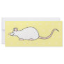 Pet White Mouse. Yellow Polka Dot Background. Custom Rack Cards