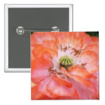 Petal Power - Ruffled Poppy Pinback Button