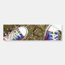 Petals and Plaid Bumper Sticker