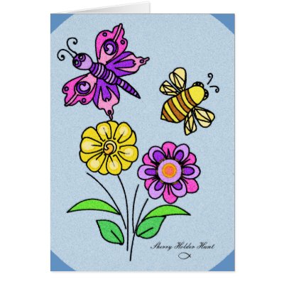 Petals and Wings 1-Customised Cards by CookieCrumblers