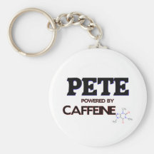 Pete Powered by Caffeine Keychains