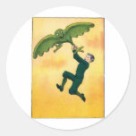 Peter and the Balloon Bird  “The Gnome King of Oz” Round Sticker