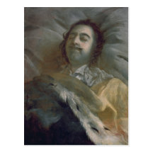 Peter I  the Great on his Deathbed, 1725 Postcard