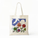 Peter Max style Hippie happy flowers Bags