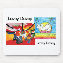 Peter Max style original signed acrylic painting Mouse Pads
