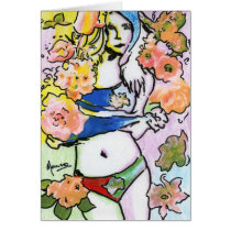 Peter Max style original signed painting Greeting Card