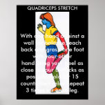 Peter Max style Pop art Quadriceps stretch Poster posters