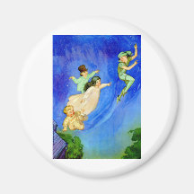 PETER PAN, WENDY, JOHN AND MICHAEL FLY AWAY FRIDGE MAGNET