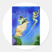 PETER PAN, WENDY, JOHN AND MICHAEL FLY AWAY STICKERS