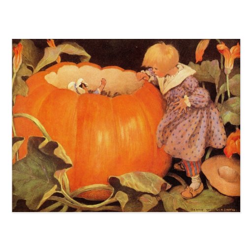 Peter, Peter, Pumpkin-Eater Nursery Rhyme Postcard