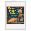 Peter Piper Potato Fancy Sweets Vintage Crate Labe cards