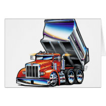 Peterbilt 357 Dump Truck Greeting Cards