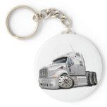 Peterbilt White Truck keychains
