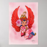 Petite Angel of Wisdom with Owl posters