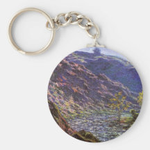Petite Creuse, Sunlight by Monet, Vintage Fine Art Key Chains