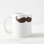 Petite Handlebar Moustache in Brown Mug