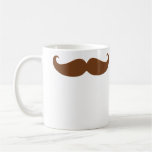 Petite Handlebar Moustache in Red Mugs