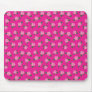 Petite pink roses and hot pink magenta pattern mousepad