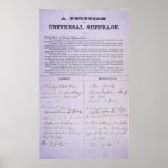 Petition for Universal Suffrage Women Voting Right Print
