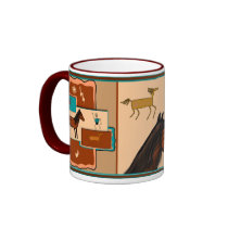Petroglyph Horses Coffee Mugs
